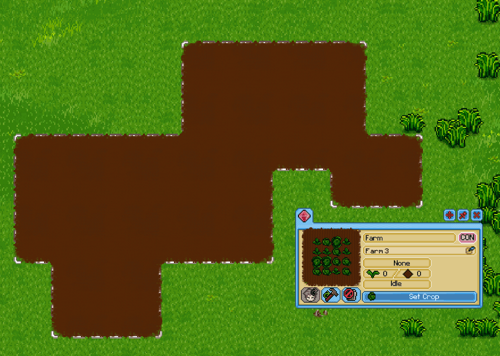 An empty field ready for farming
