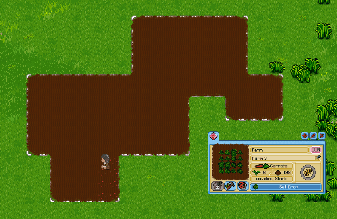 Crops being planted in a field