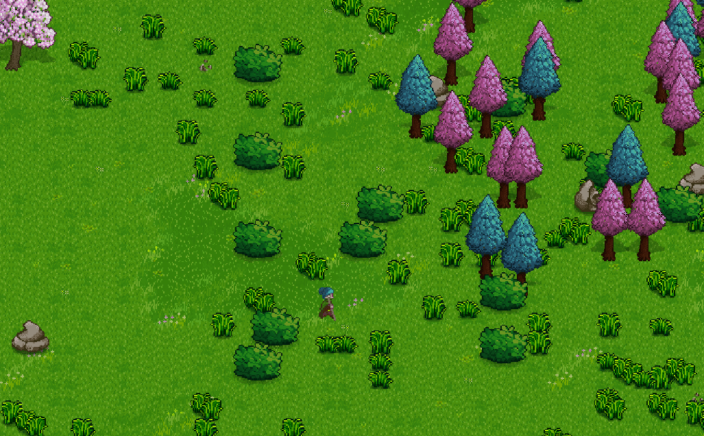 Highland Hearth gameplay screenshot showing a scout exploring the wilderness